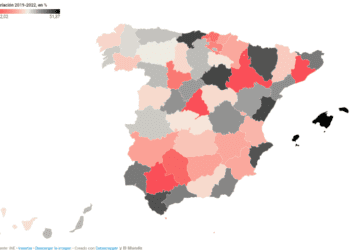Satisfacción en la inversión en Soria, mapa interactivo con datos de variación 2019-2022.