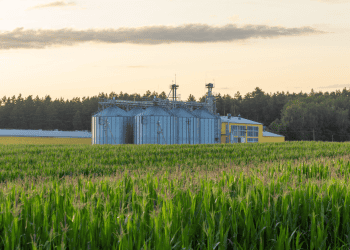 Instalaciones agrícolas y de bioeconomía en Soria, en un entorno rural.