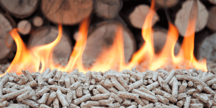 Pellets de madera y fuego para calefacción renovable en Soria.