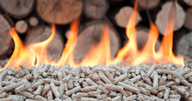 Pellets de madera y fuego para calefacción renovable en Soria.